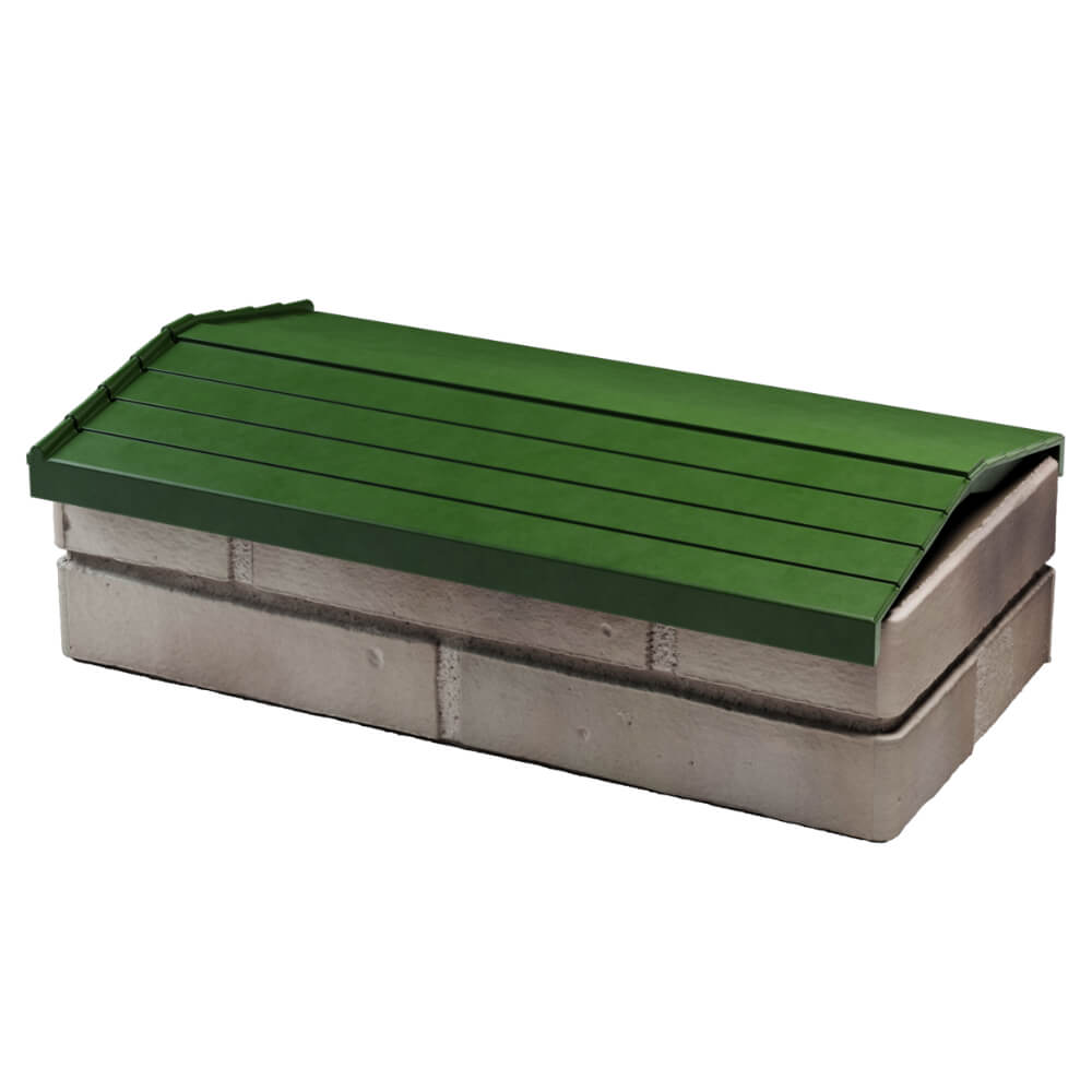 Парапет Zking Бона ХайТек Зеленый с посадкой на 1 кирпич (200/225/255мм) в Березниках фото