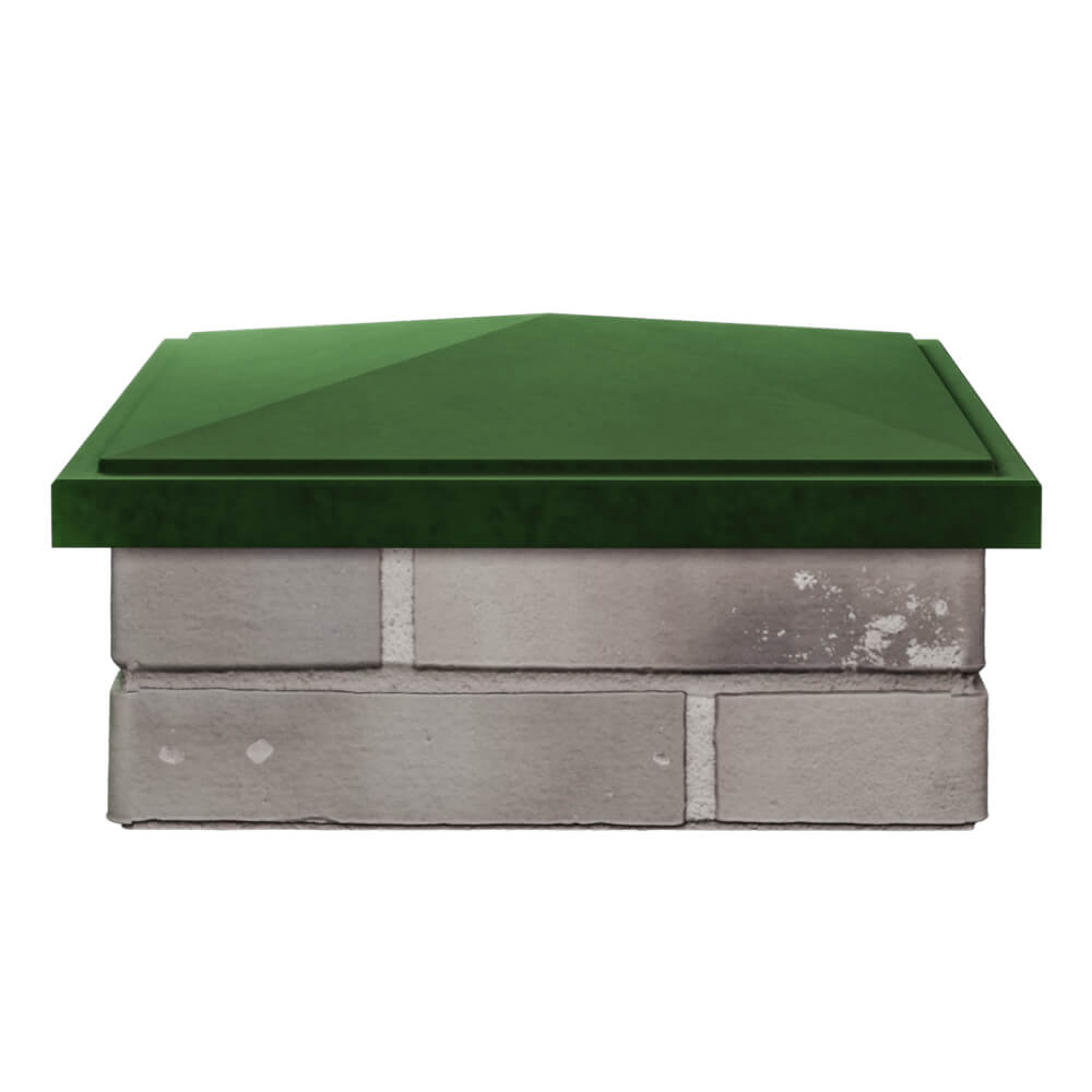 Колпак Zking БонаМоно Зеленый на столб 1.5х1.5 кирпича (385х385, 400х400мм) Березники фото