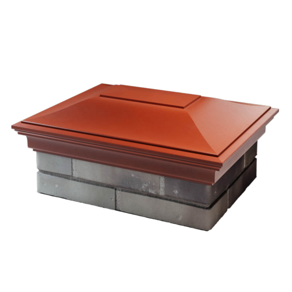 Колпак Zking Монблан Красный на столб 2х1.5 кирпича (515х385мм) в Березниках фото