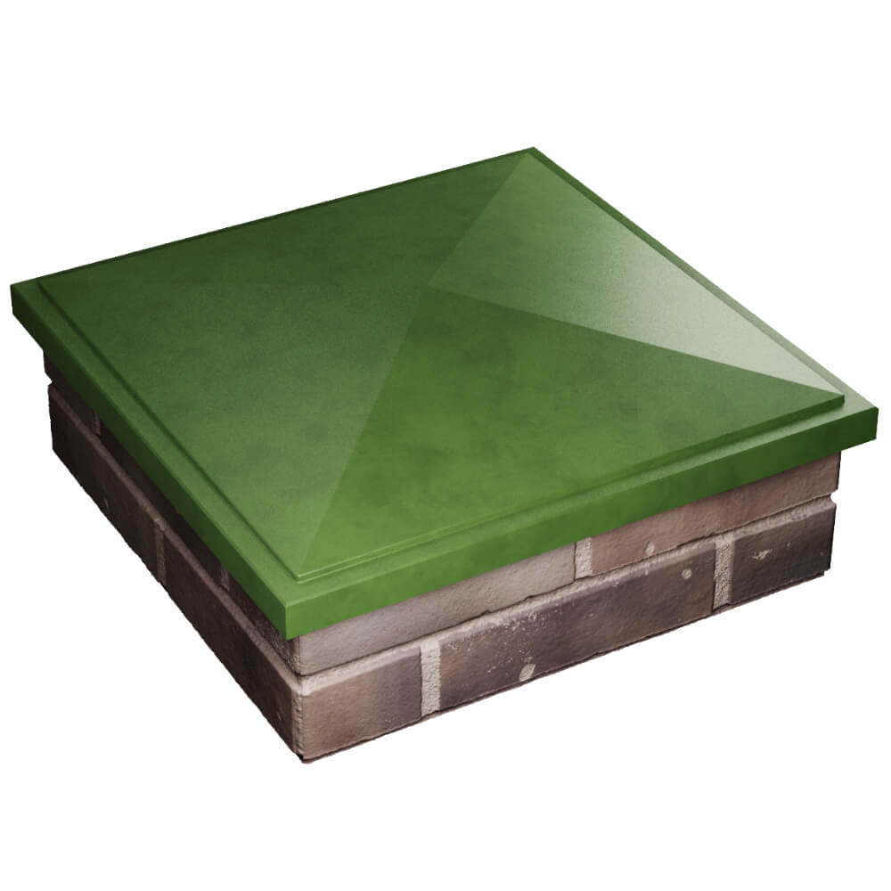 Колпак Zking БонаМоно Зеленый на столб 2х2 кирпича (515х515, 530х530мм) в Березниках фото