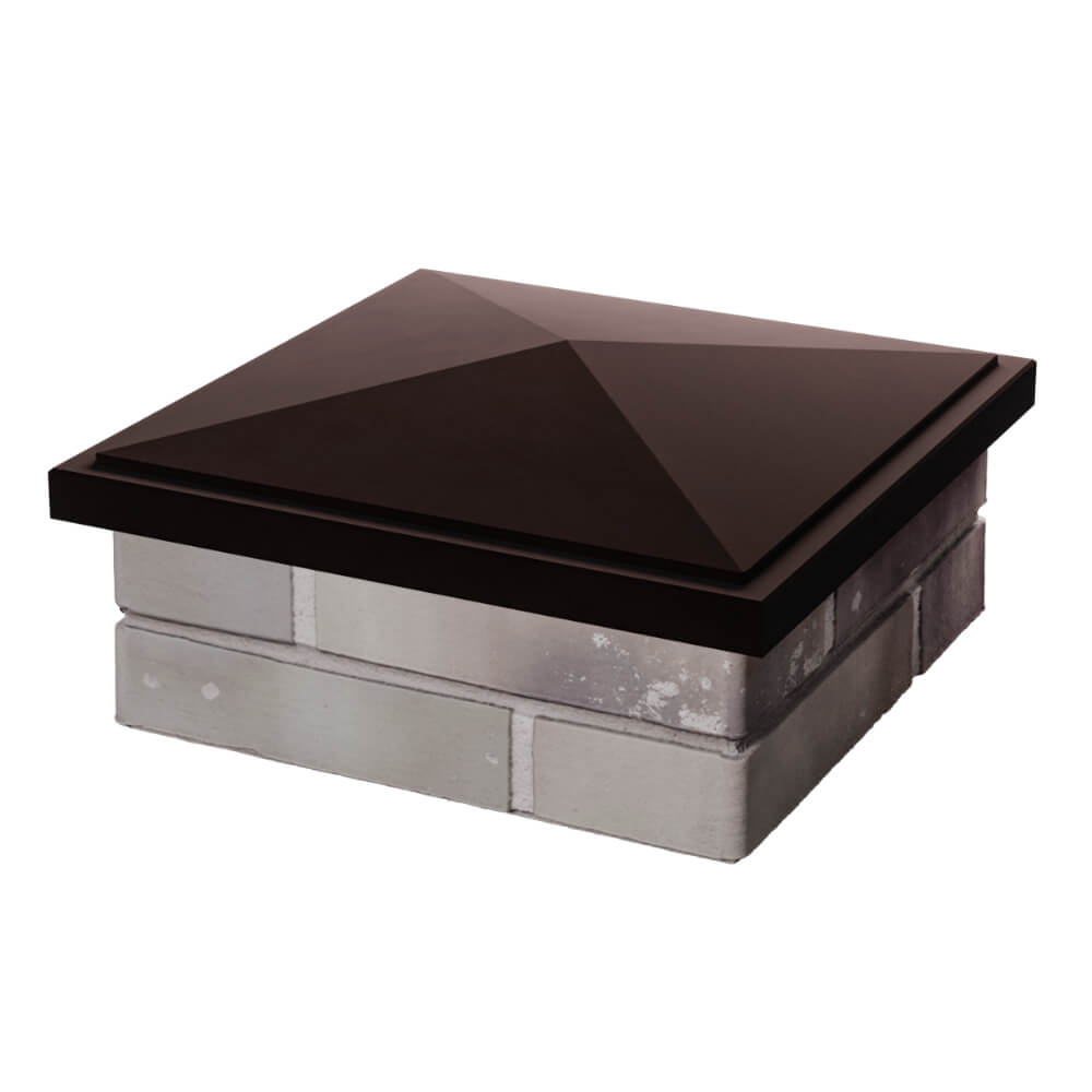 Колпак Zking БонаМоно Коричневый на столб 1.5х1.5 кирпича (385х385, 400х400мм) в Березниках фото