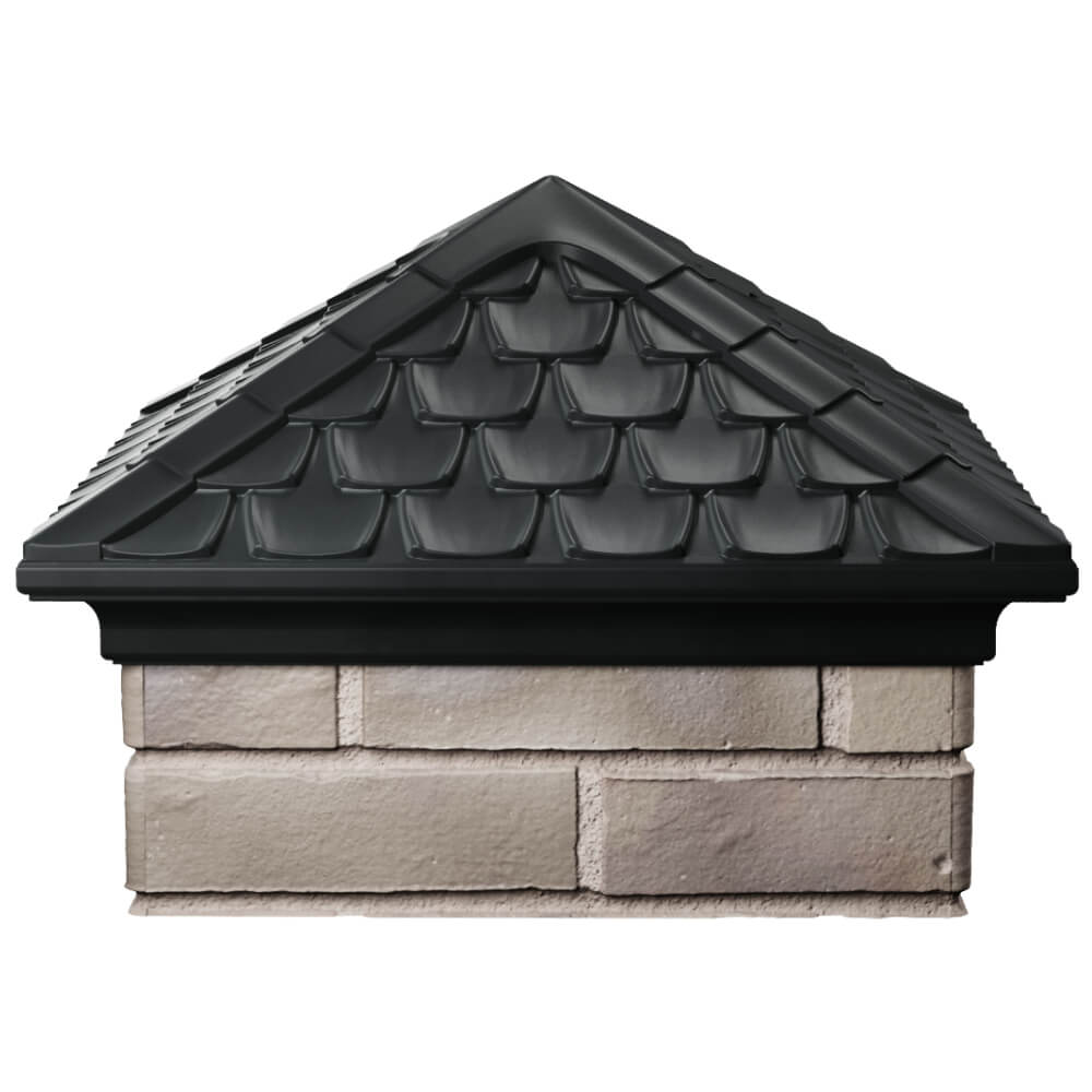 Колпак Zking Эльбрус Черный на столб 1.5х1.5 кирпича (385х385мм) Березники фото