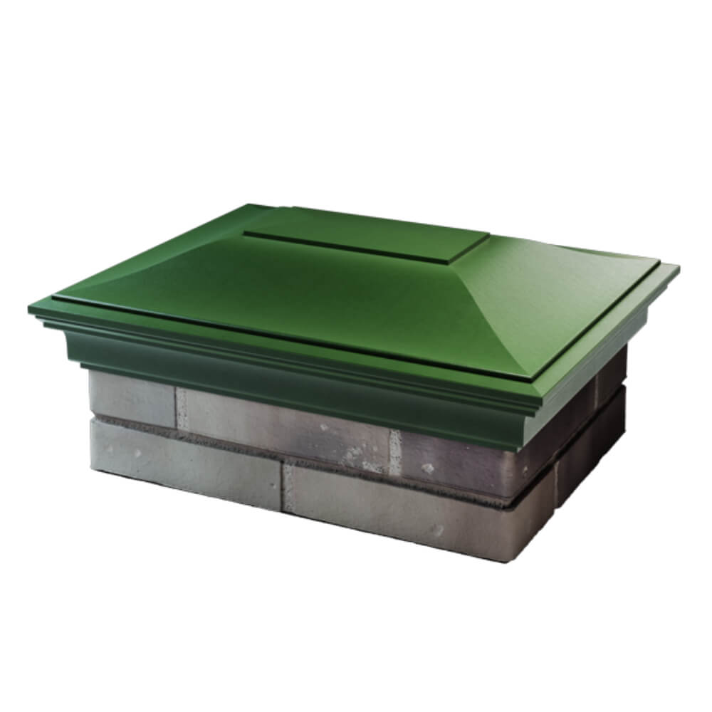 Колпак Zking Монблан Зеленый на столб 2х1.5 кирпича (515х385мм) в Березниках фото