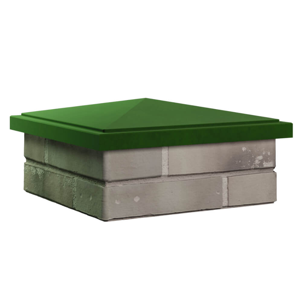 Колпак Zking БонаМоно Зеленый на столб 1.5х1.5 кирпича (385х385, 400х400мм) в Березниках фото