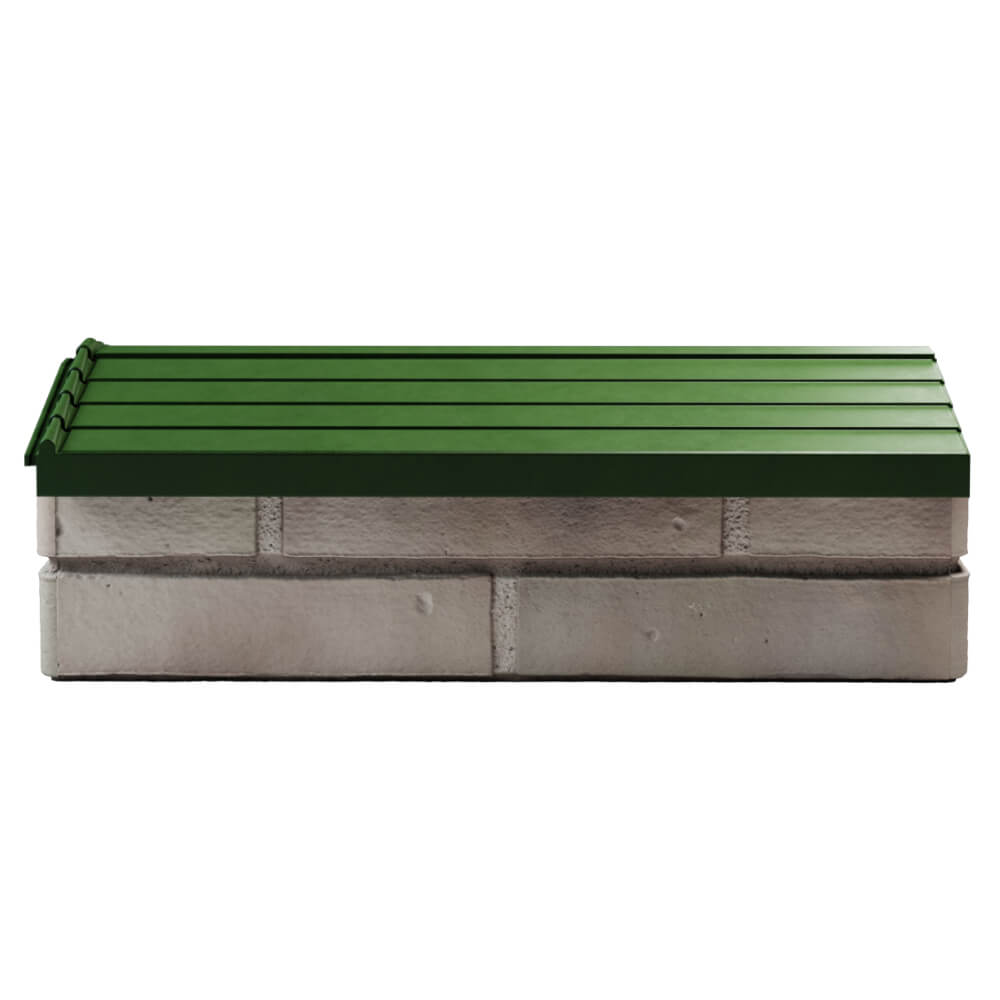 Парапет Zking Бона ХайТек Зеленый с посадкой на 1 кирпич (200/225/255мм) в Березниках фото
