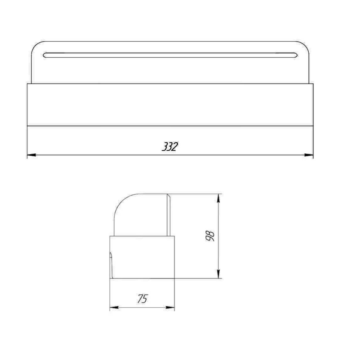LED Светильник для шаговой плиты STONE Графитовый Серый 330х75х98мм в Березниках фото