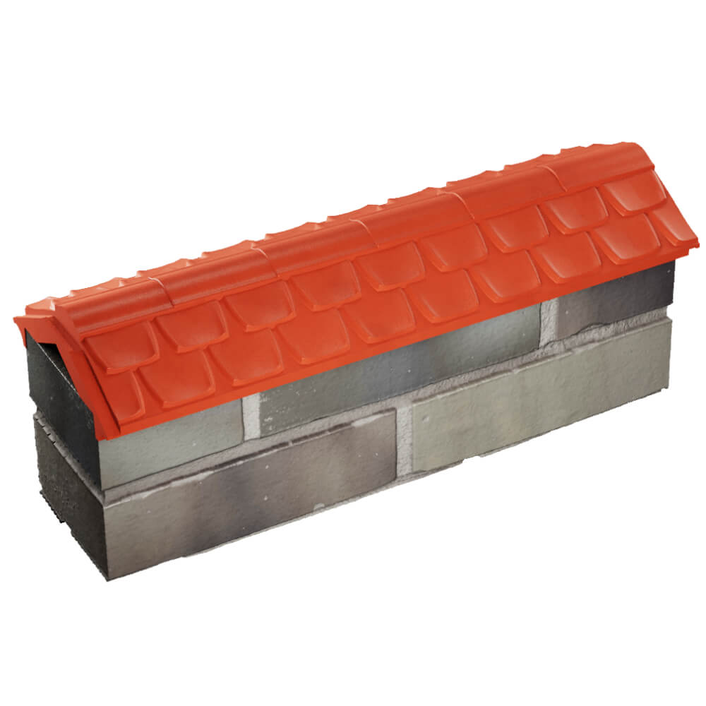 Парапет Zking Эльбрус Красный с посадкой на 0.5 кирпича (130мм) в Березниках фото