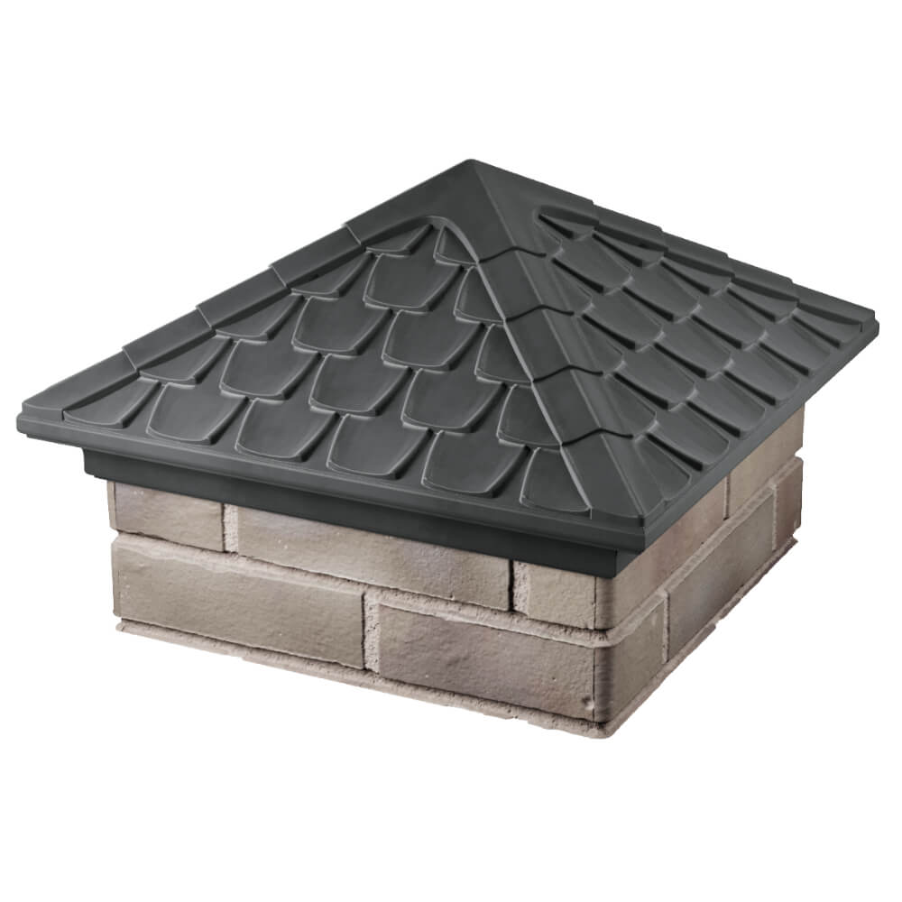 Колпак Zking Эльбрус Серый на столб 1.5х1.5 кирпича (385х385мм) в Березниках фото