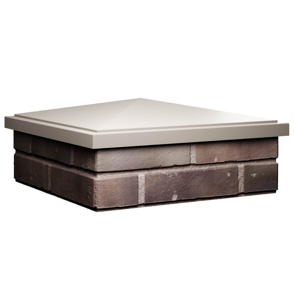 Колпак Zking БонаМоно Бежевый на столб 2х2 кирпича (515х515, 530х530мм) в Березниках фото