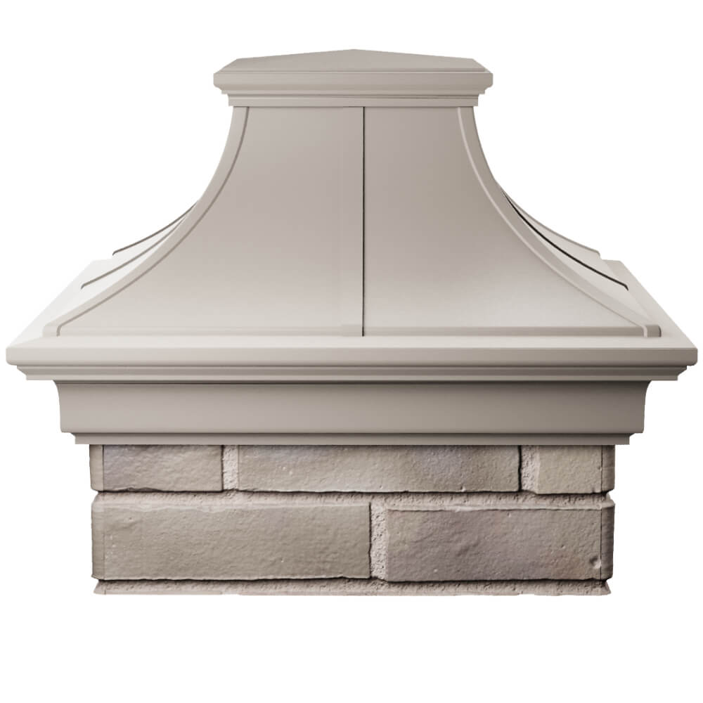 Колпак Zking Монблан Премиум Бежевый на столб 1.5х1.5 кирпича (385х385мм) Березники фото