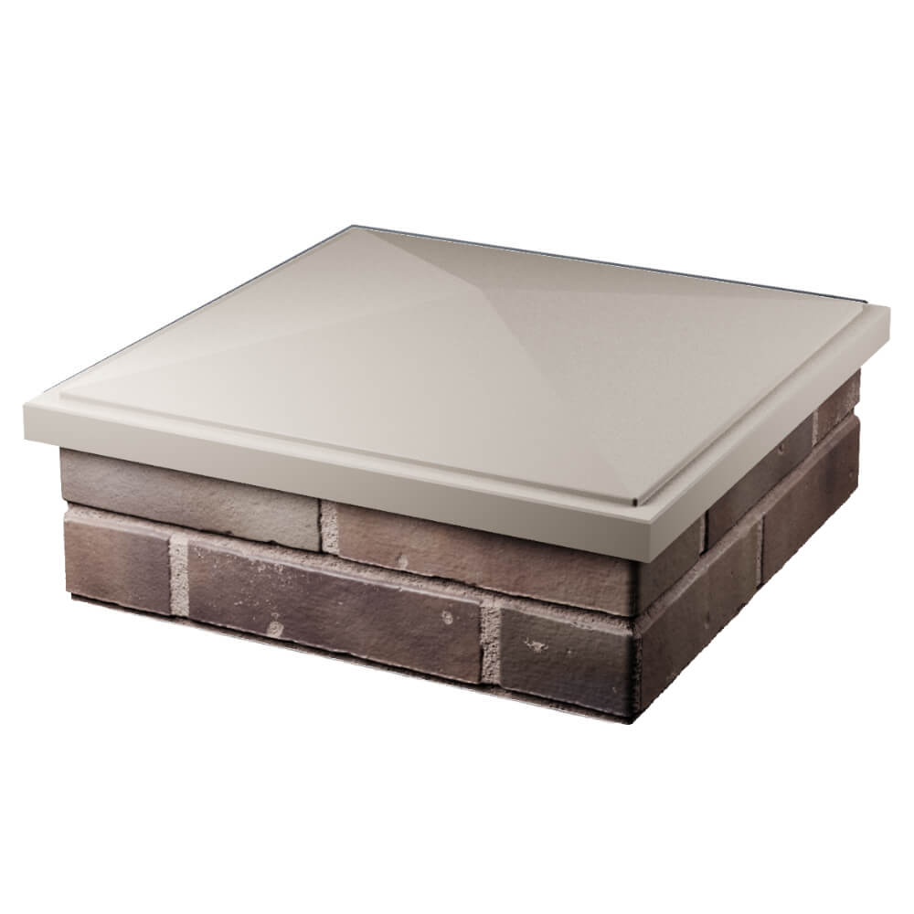 Колпак Zking БонаМоно Бежевый на столб 2х2 кирпича (515х515, 530х530мм) в Березниках фото