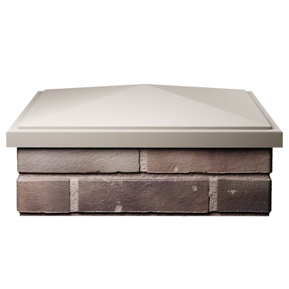 Колпак Zking БонаМоно Бежевый на столб 2х2 кирпича (515х515, 530х530мм) Березники фото