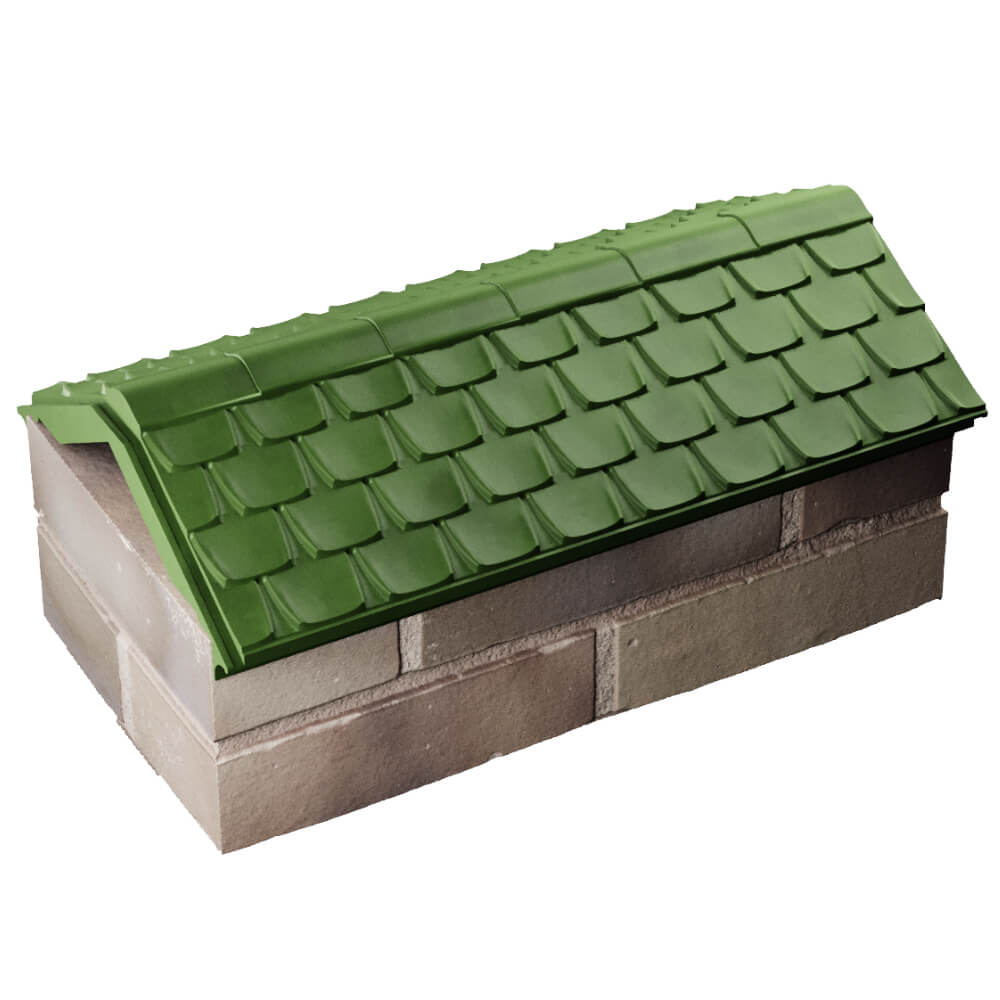 Парапет Zking Эльбрус Зеленый с посадкой на 1 кирпич (255мм) в Березниках фото