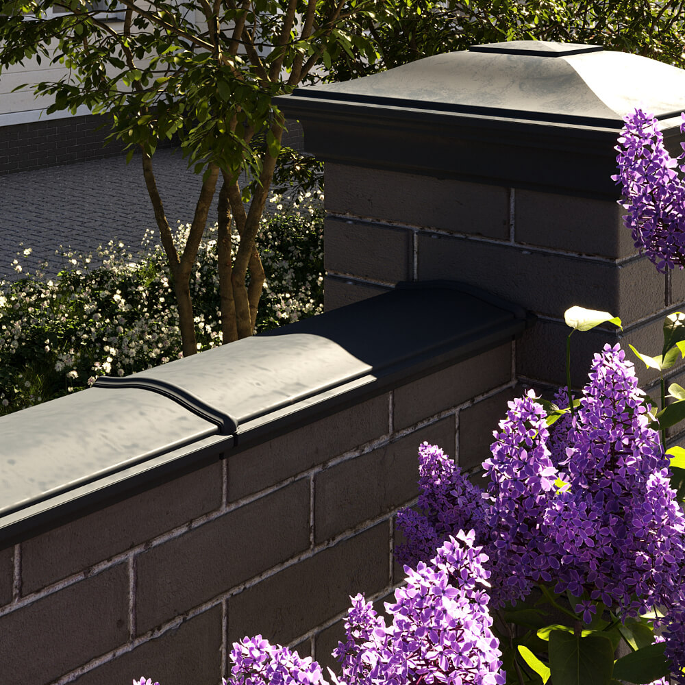 Парапет Zking Монблан Черный посадка на 0.5 кирпича (130мм) в Березниках фото