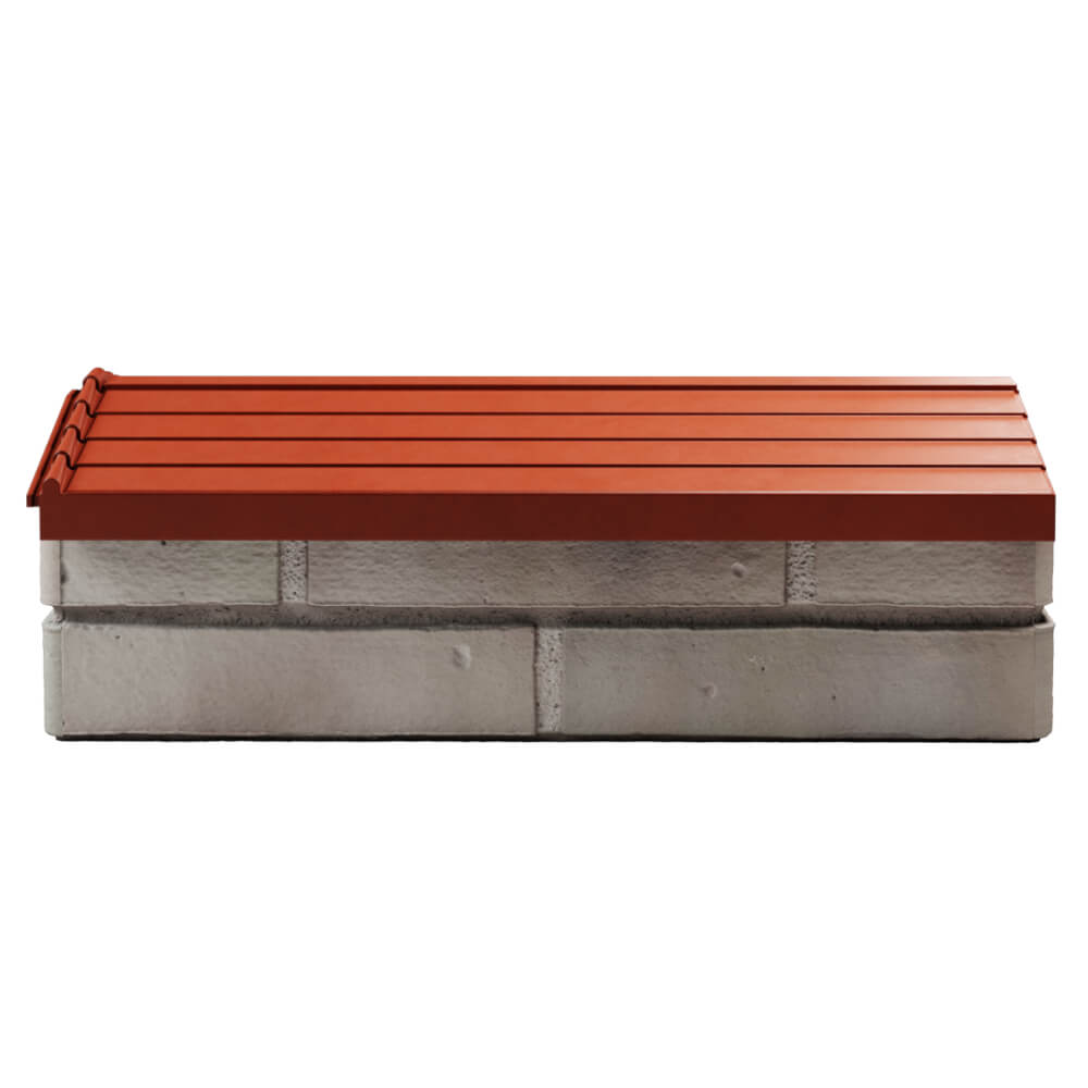 Парапет Zking Бона ХайТек Красный с посадкой на 1 кирпич (200/225/255мм) в Березниках фото