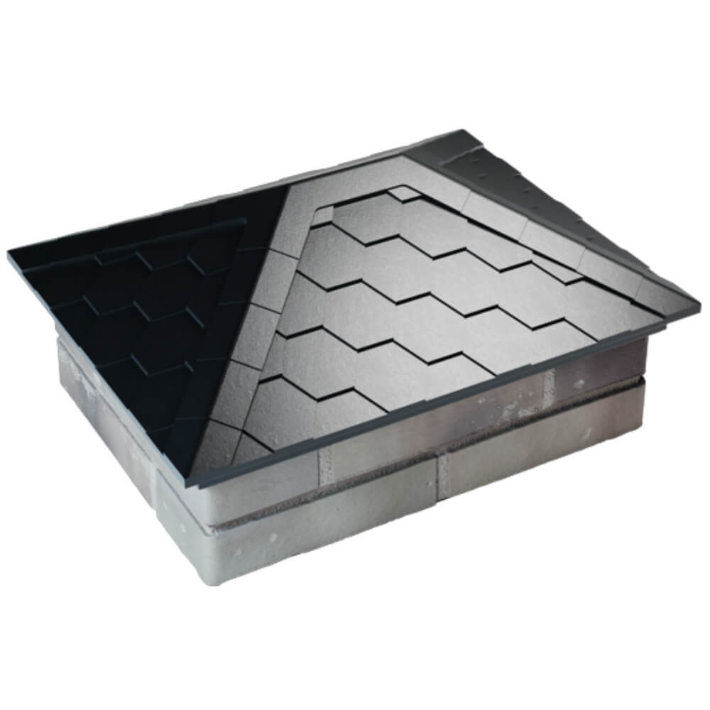 Колпак Zking Эверест Черный на столб 2х1.5 кирпича (520х390мм) Березники фото