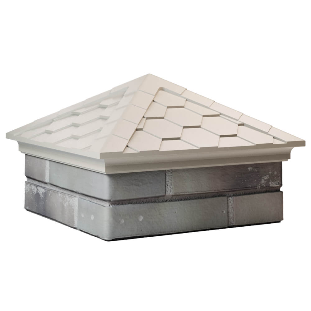 Колпак Zking Эверест Бежевый на столб 1.5х1.5 кирпича (390х390мм) в Березниках фото