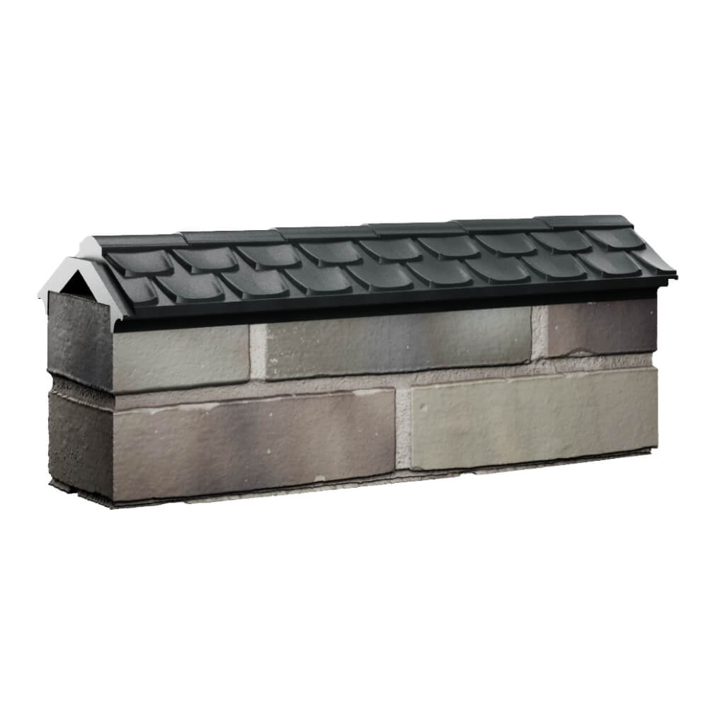 Парапет Zking Эльбрус Черный с посадкой на 0.5 кирпича (130мм) Березники фото