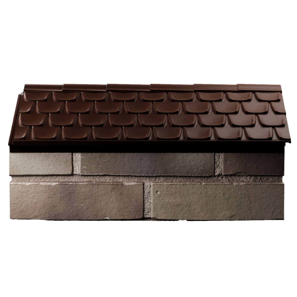 Парапет Zking Эльбрус Коричневый с посадкой на 1 кирпич (255мм) в Березниках фото