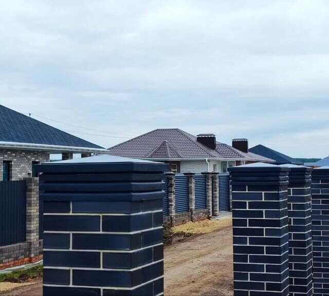 Колпак Zking Бона ХайТек Серый на столб 1.5х1.5 кирпича (385х385мм) в Березниках фото