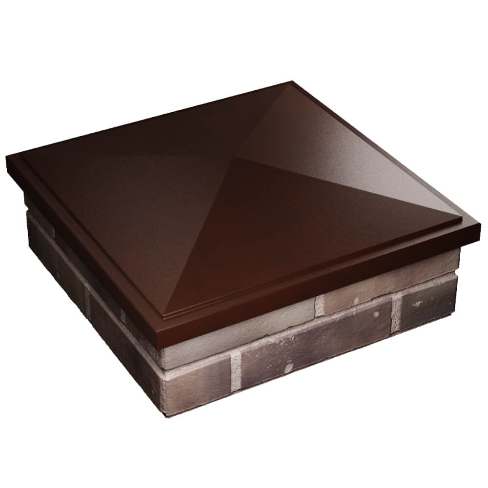 Колпак Zking БонаМоно Коричневый на столб 2х2 кирпича (515х515, 530х530мм) в Березниках фото