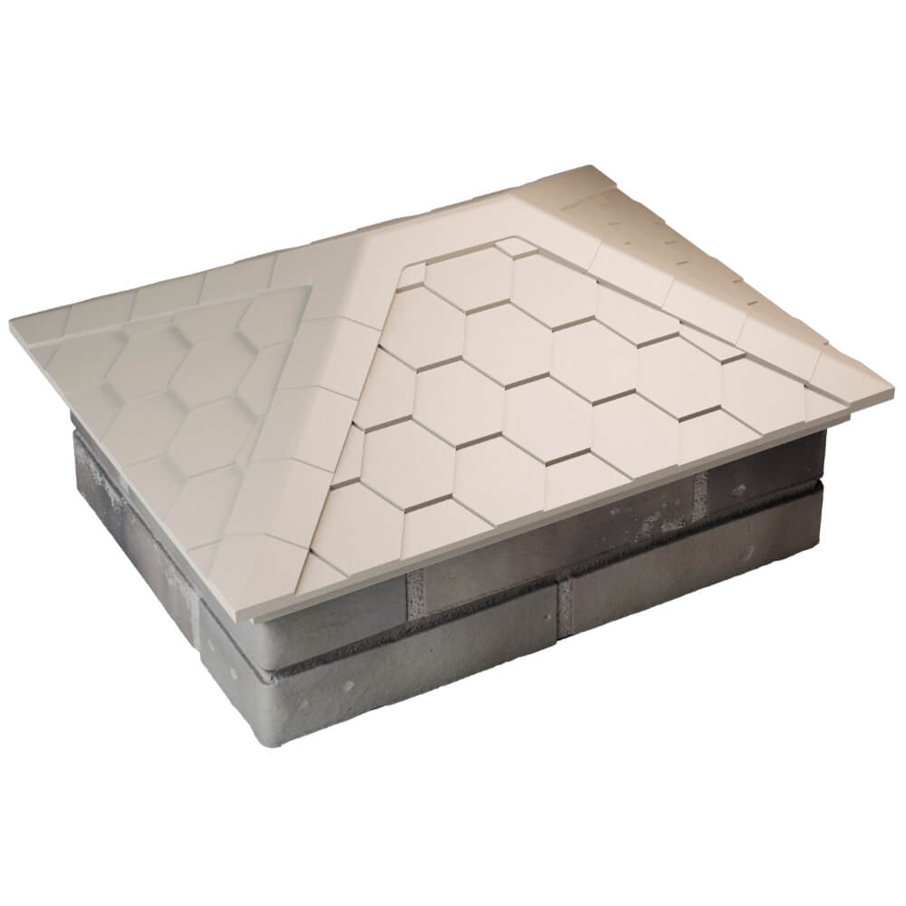 Колпак Zking Эверест Бежевый на столб 2х1.5 кирпича (520х390мм) Березники фото