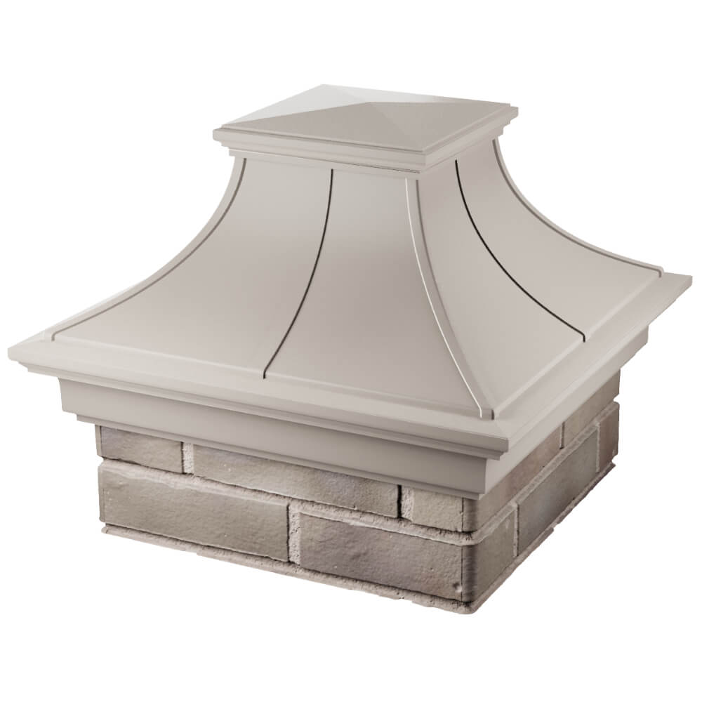 Колпак Zking Монблан Премиум Бежевый на столб 1.5х1.5 кирпича (385х385мм) в Березниках фото