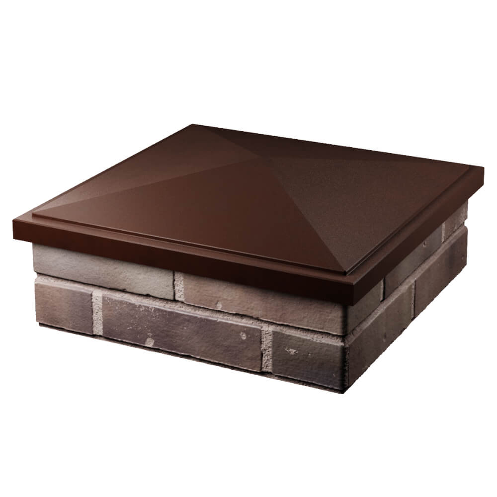 Колпак Zking БонаМоно Коричневый на столб 2х2 кирпича (515х515, 530х530мм) в Березниках фото