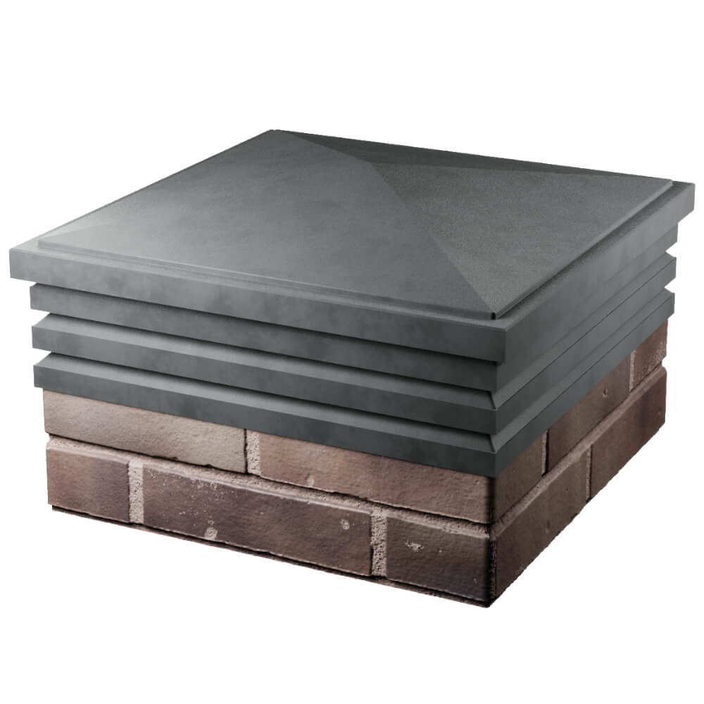 Колпак Zking Бона ХайТек Серый на столб 2х2 кирпича (513х513мм) в Березниках фото