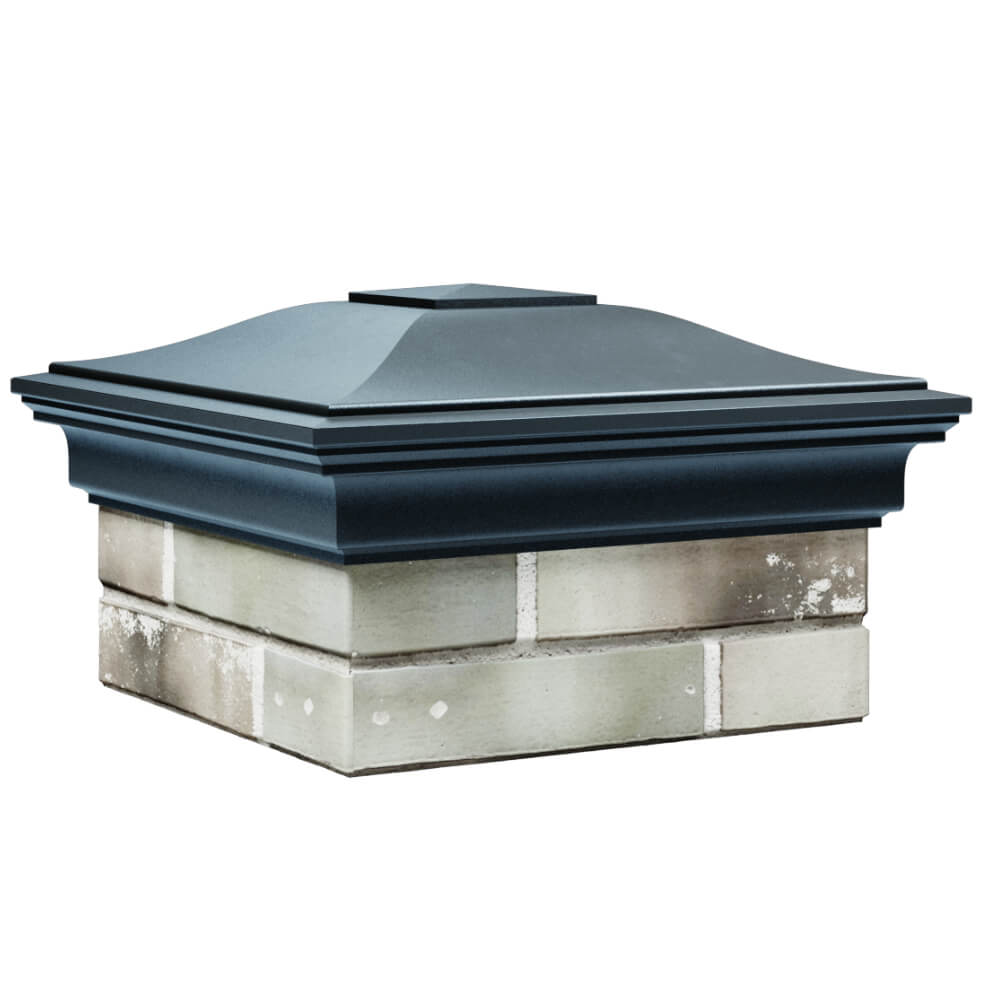 Колпак Zking Монблан Серый на столб 1.5х1.5 кирпича (385х385мм) в Березниках фото