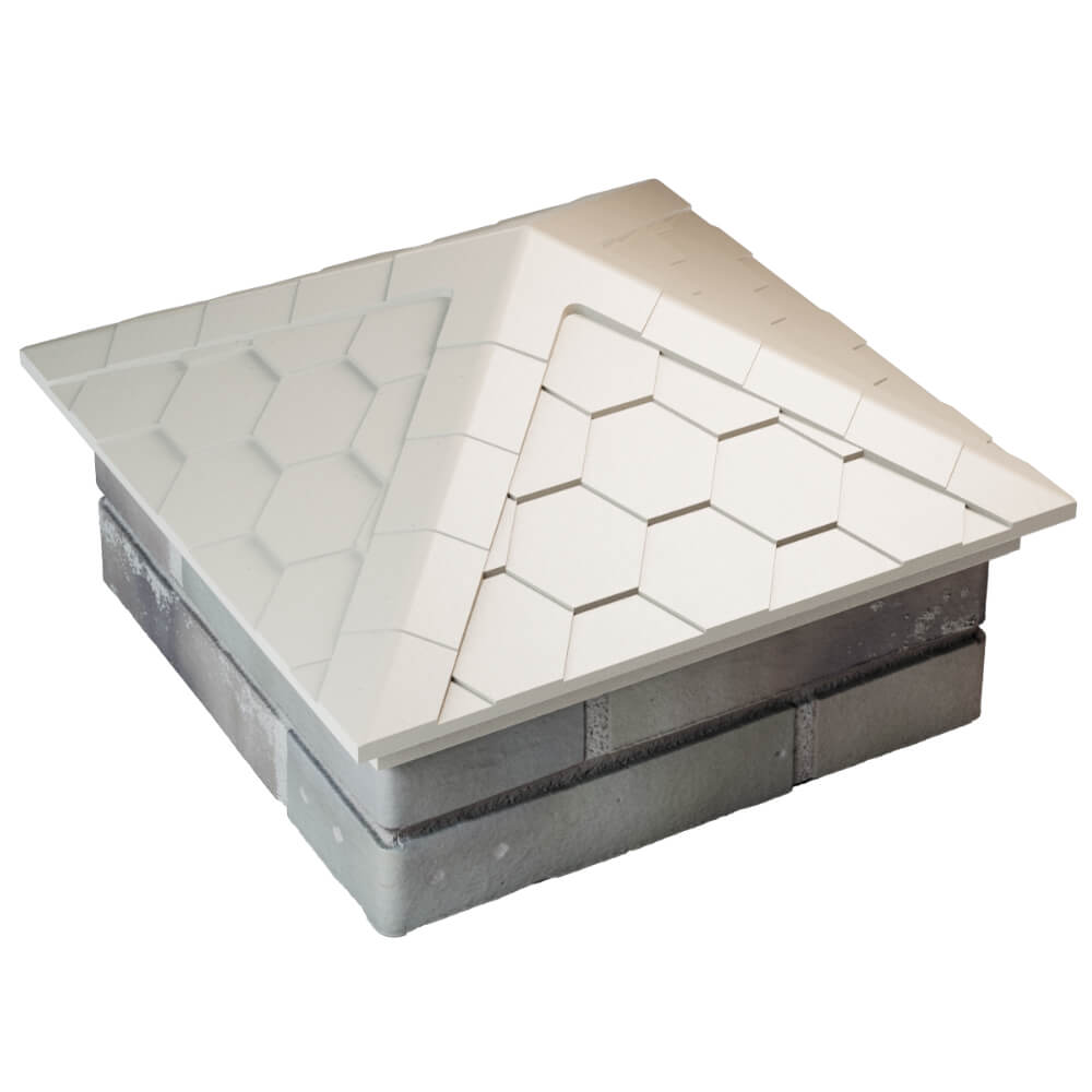 Колпак Zking Эверест Бежевый на столб 1.5х1.5 кирпича (390х390мм) в Березниках фото