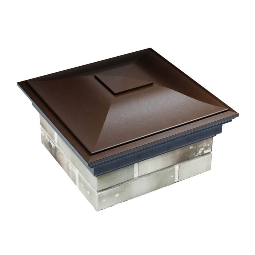 Колпак Zking Монблан Коричневый на столб 1.5х1.5 еврокирпича 0.7НФ (355х355мм) в Березниках фото