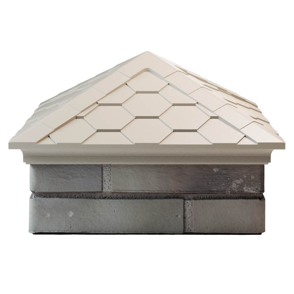 Колпак Zking Эверест Бежевый на столб 1.5х1.5 кирпича (390х390мм) Березники фото