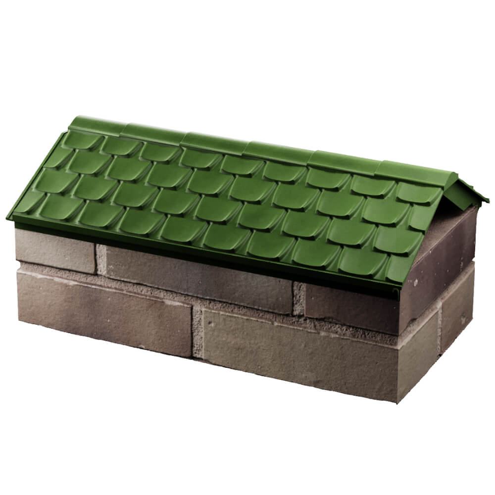Парапет Zking Эльбрус Зеленый с посадкой на 1 кирпич (255мм) в Березниках фото