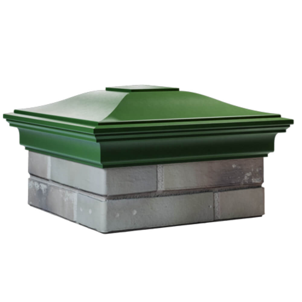 Колпак Zking Монблан Зеленый на столб 1.5х1.5 кирпича (385х385мм) в Березниках фото