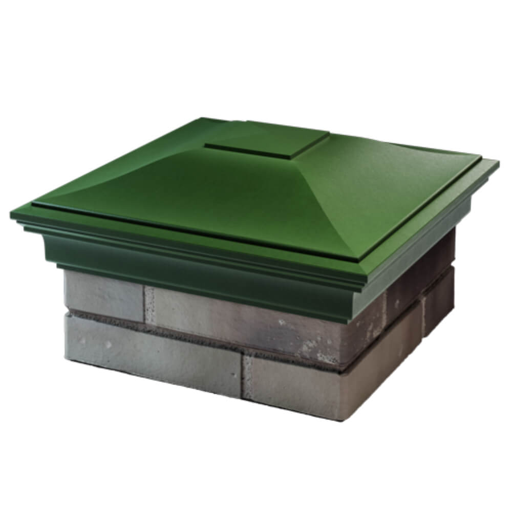 Колпак Zking Монблан Зеленый на столб 1.5х1.5 кирпича (385х385мм) в Березниках фото