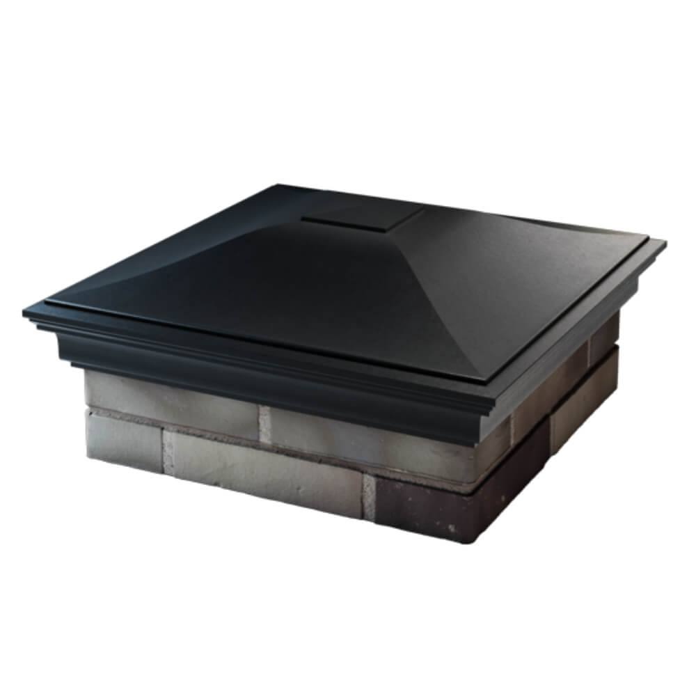 Колпак Zking Монблан Черный на столб 2х2 кирпича (515х515мм) в Березниках фото