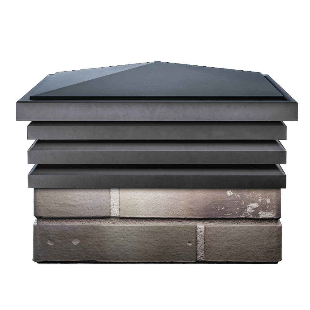 Колпак Zking Бона ХайТек Серый на столб 1.5х1.5 кирпича (385х385мм) Березники фото