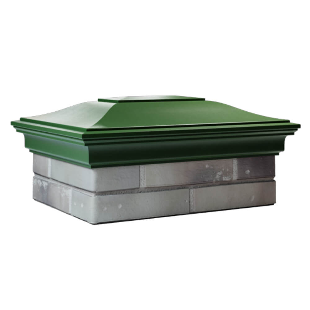 Колпак Zking Монблан Зеленый на столб 2х1.5 кирпича (515х385мм) в Березниках фото