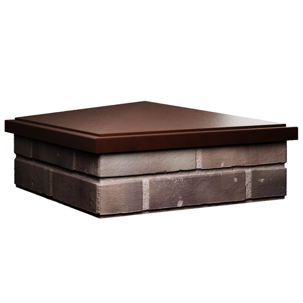 Колпак Zking БонаМоно Коричневый на столб 2х2 кирпича (515х515, 530х530мм) в Березниках фото