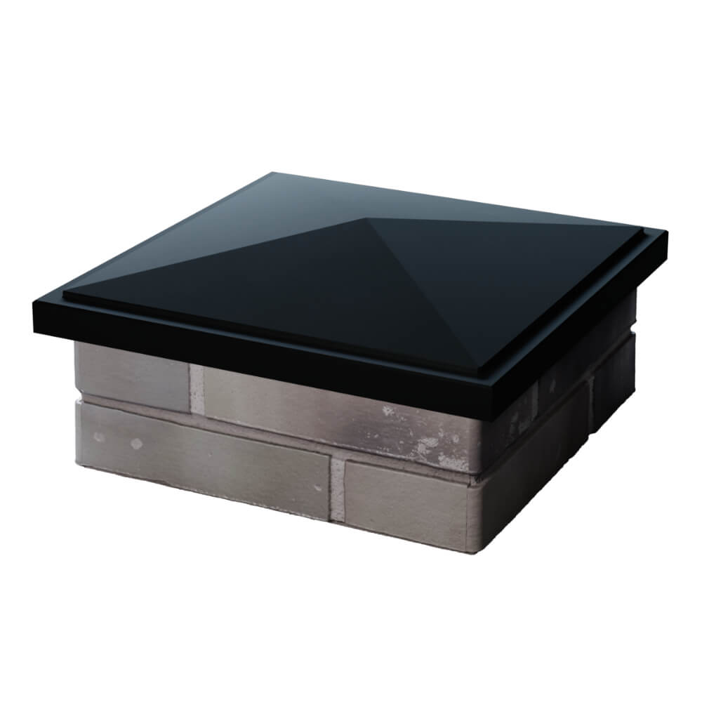 Колпак Zking БонаМоно Черный на столб 1.5х1.5 кирпича (385х385, 400х400мм) в Березниках фото