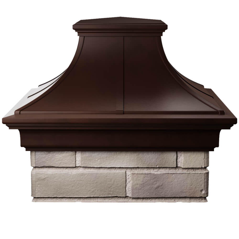 Колпак Zking Монблан Премиум Коричневый на столб 1.5х1.5 кирпича (385х385мм) Березники фото