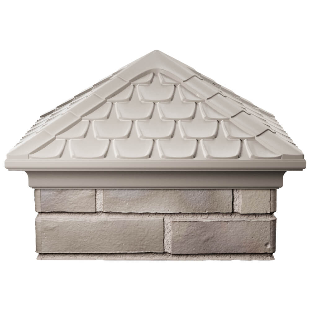 Колпак Zking Эльбрус Бежевый на столб 1.5х1.5 кирпича (385х385мм) Березники фото