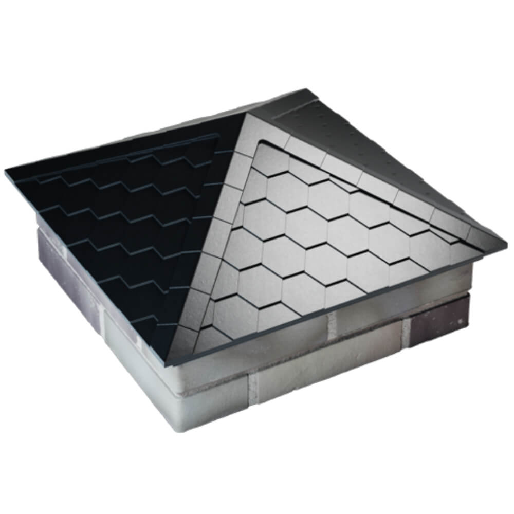 Колпак Zking Эверест Черный на столб 2х2 кирпича (535х535мм) Березники фото