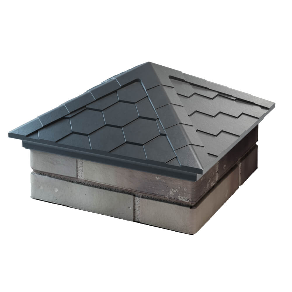 Колпак Zking Эверест Серый на столб 1.5х1.5 кирпича (390х390мм) в Березниках фото