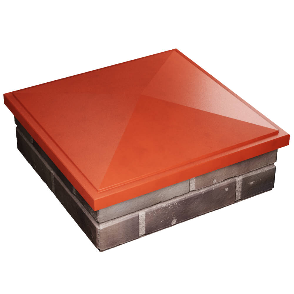 Колпак Zking БонаМоно Красный на столб 2х2 кирпича (515х515, 530х530мм) в Березниках фото