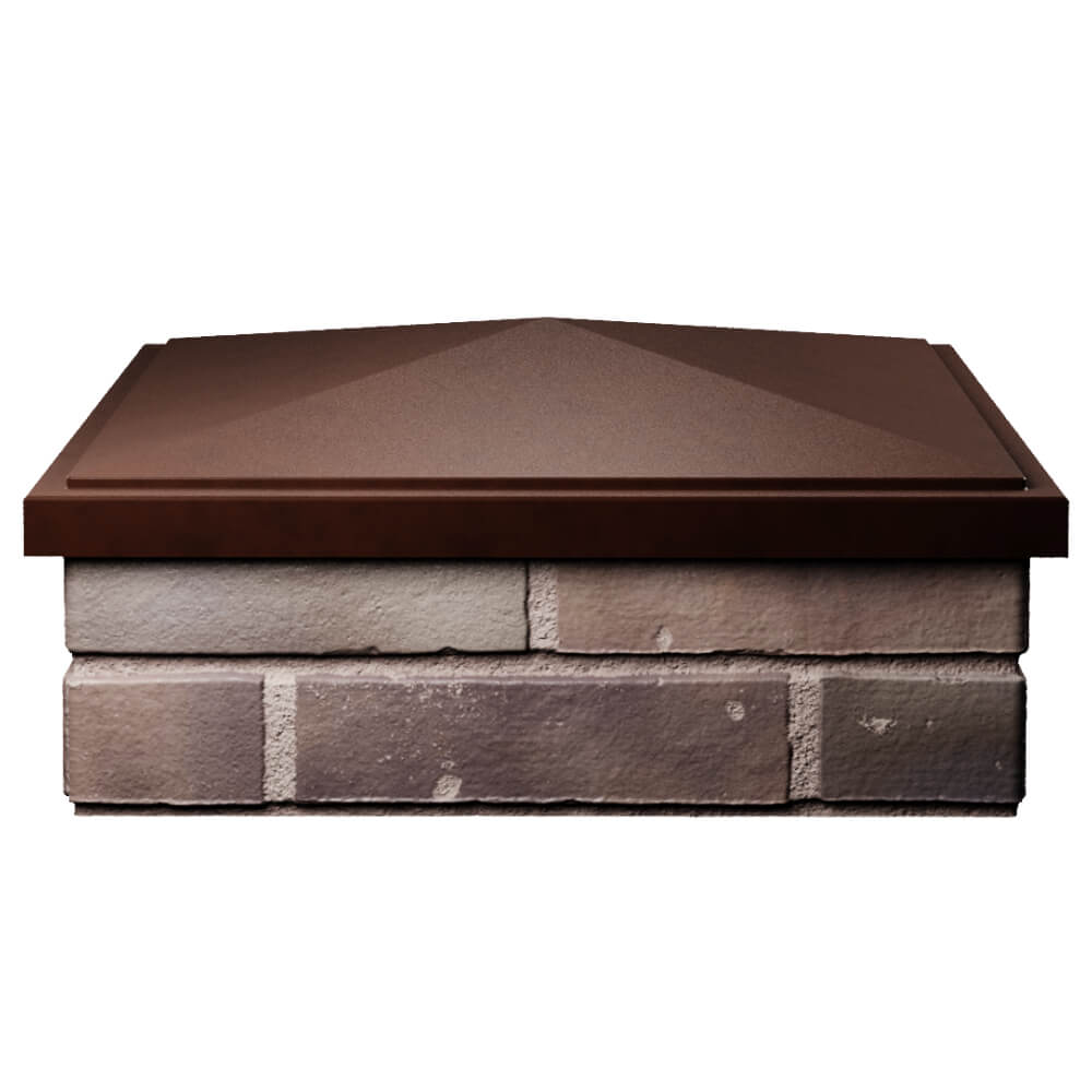 Колпак Zking БонаМоно Коричневый на столб 2х2 кирпича (515х515, 530х530мм) Березники фото