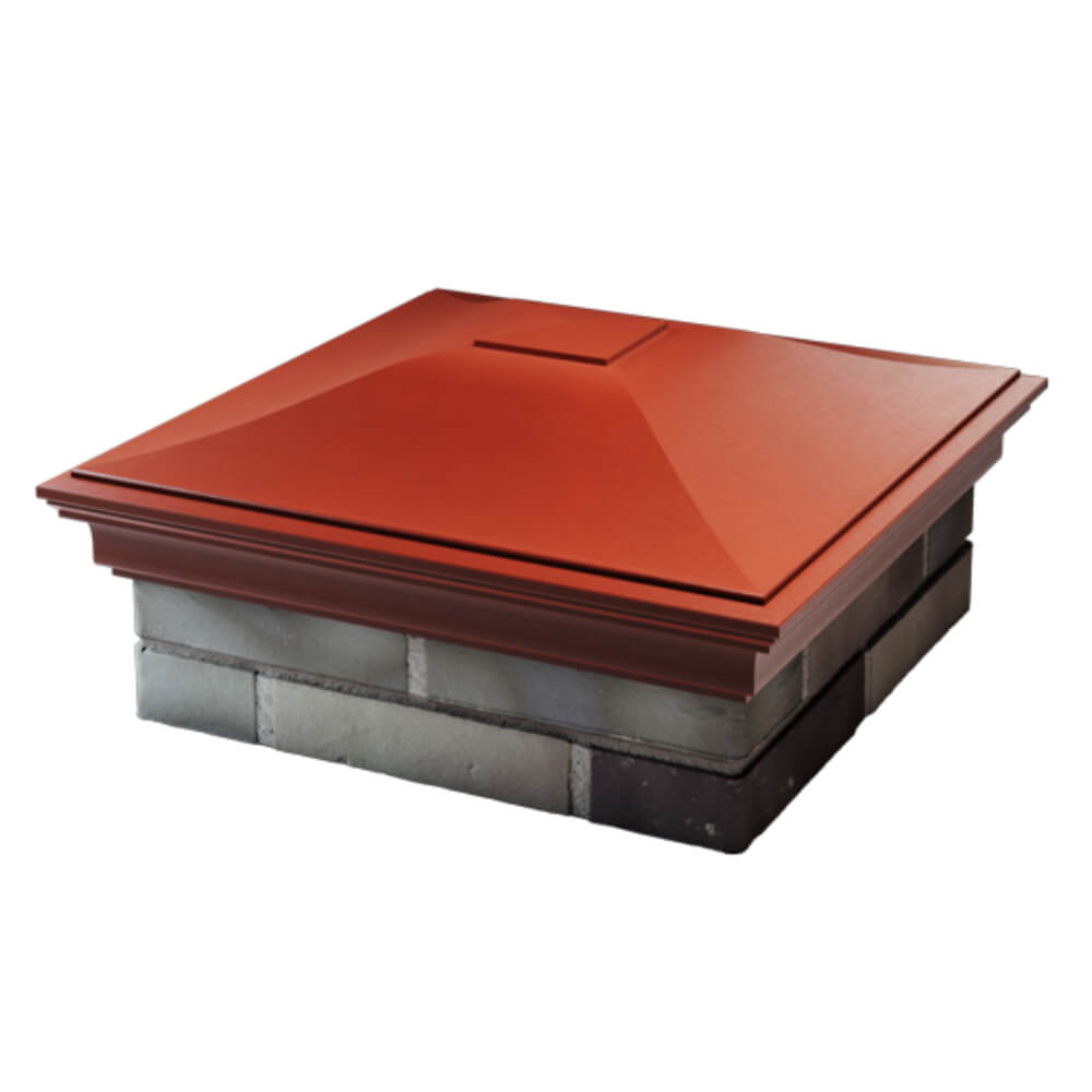 Колпак Zking Монблан Красный на столб 2х2 кирпича (515х515мм) в Березниках фото