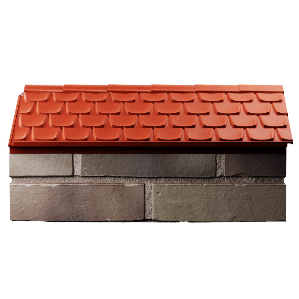 Парапет Zking Эльбрус Красный с посадкой на 1 кирпич (255мм) в Березниках фото