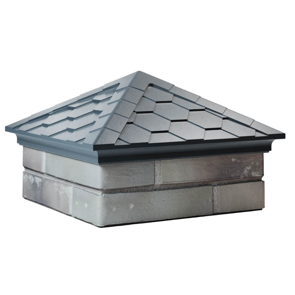 Колпак Zking Эверест Серый на столб 1.5х1.5 кирпича (390х390мм) в Березниках фото